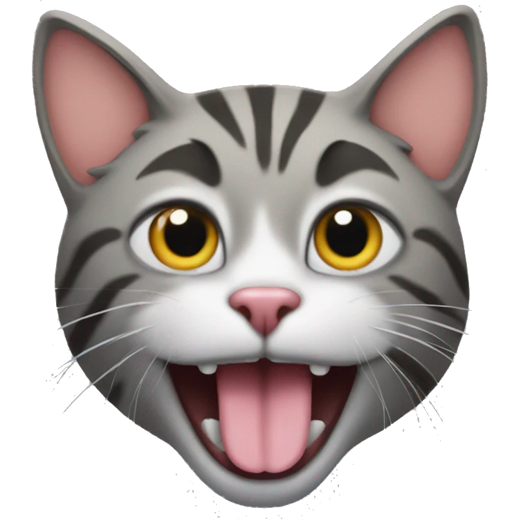 cat with cat tongue out  emoji