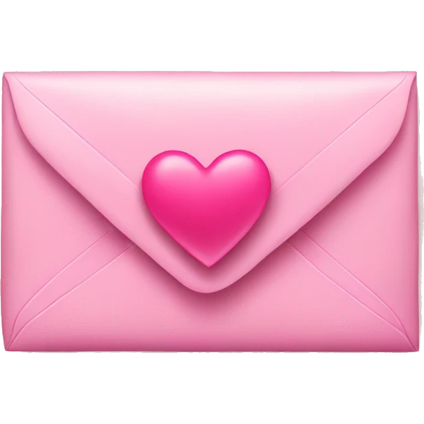 Pink envelope with a pink heart  emoji