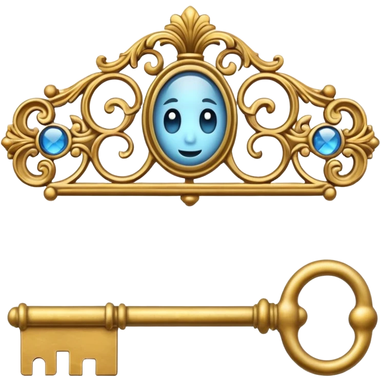 key in the horizontal position old and ornate emoji