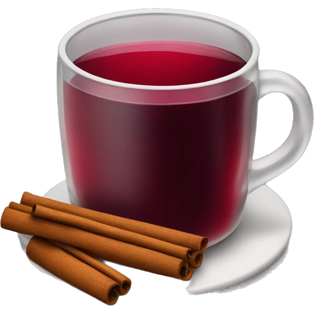 A cup of hot mulled wine. emoji