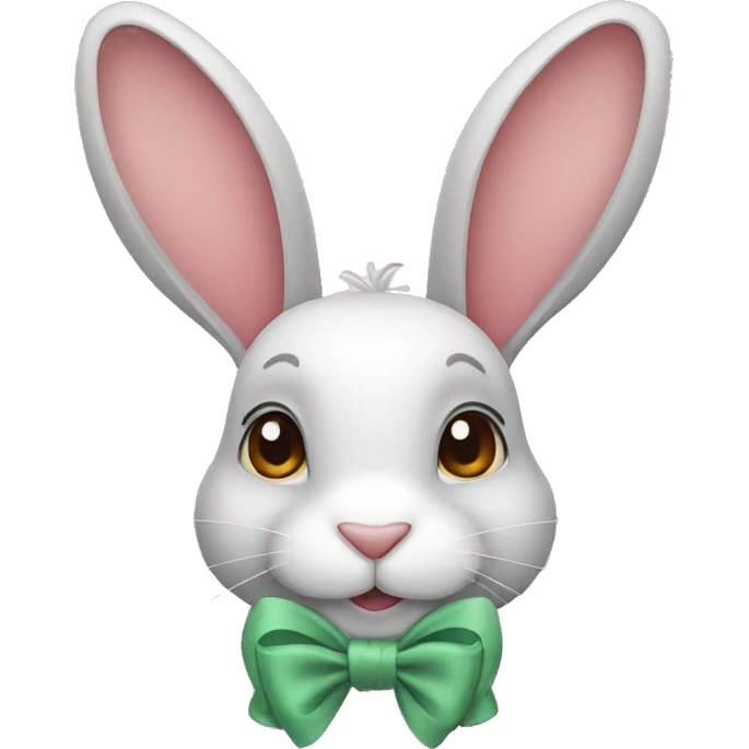 Rabbit with a bow emoji