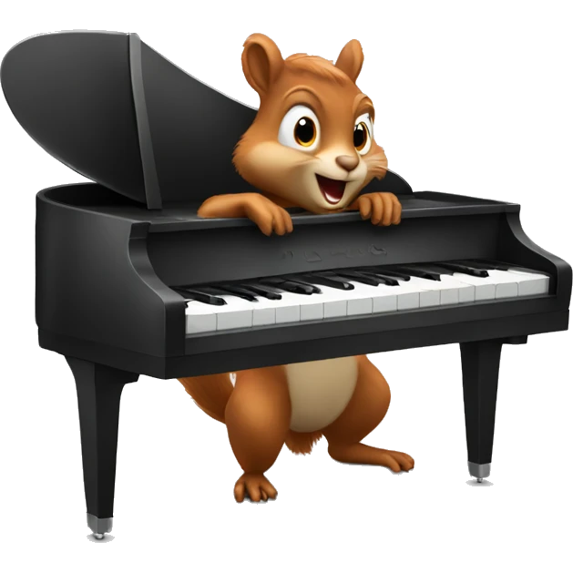 Squirrel play piano  emoji