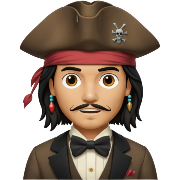 jack sparrow with bowtie emoji