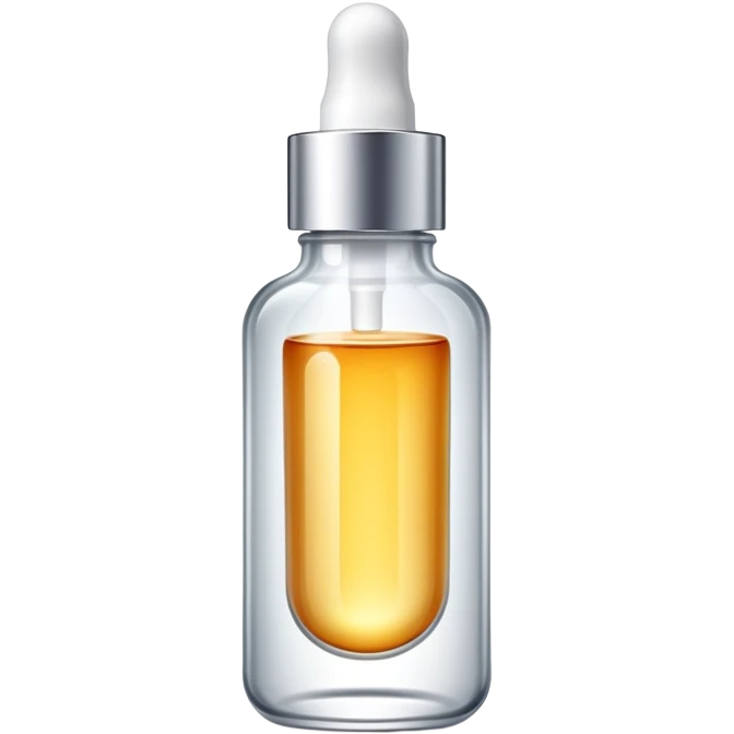 beauty serum bottle with a transparent section showing liquid level emoji
