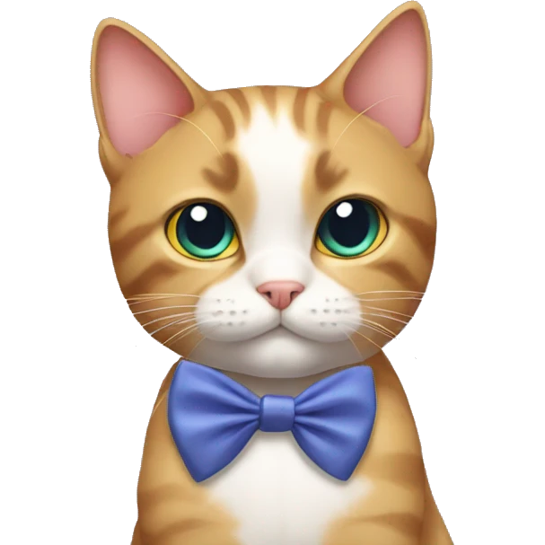 cat wearing bow emoji