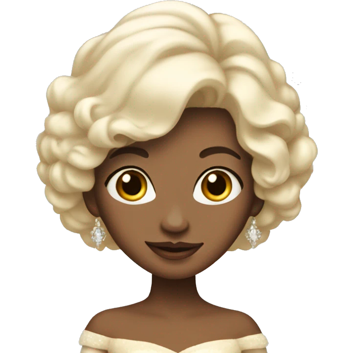 princess with cream colored hair wearing expensive gown emoji
