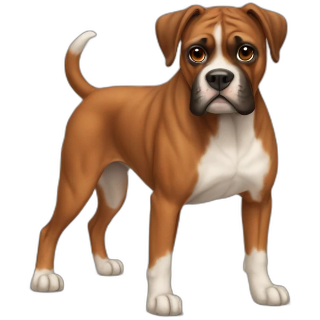 Boxer dog brown emoji
