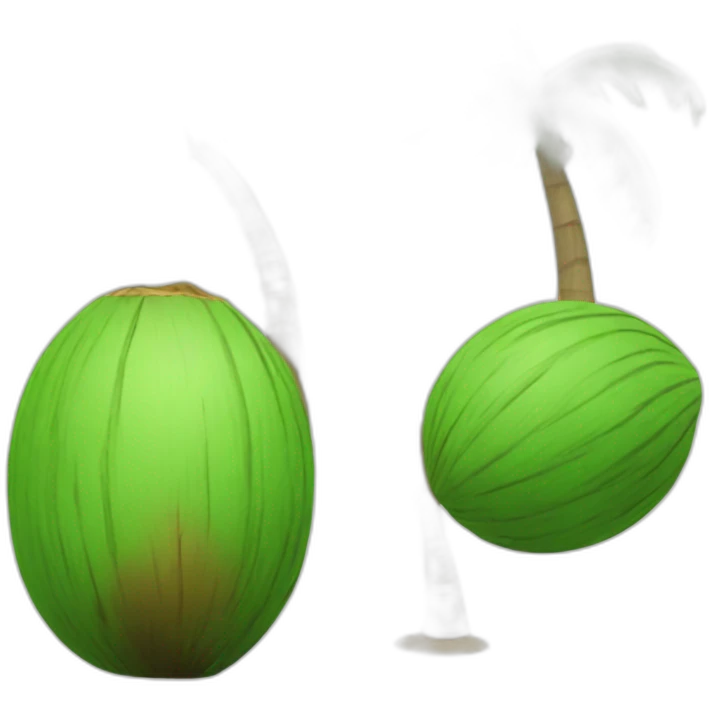 green coconut beach emoji
