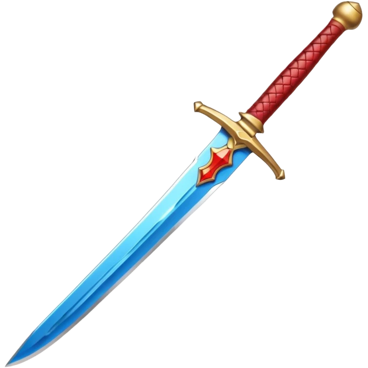 red Piercer — white blade + azure grip, Royal Sword. emoji