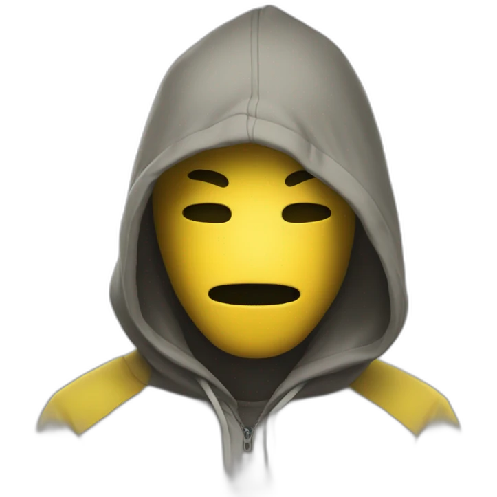 yellow hoody no face hacker emoji