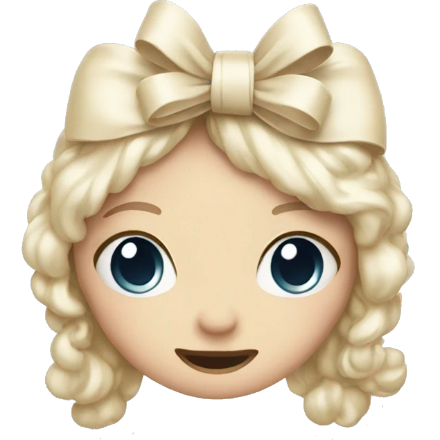 Cream bow emoji