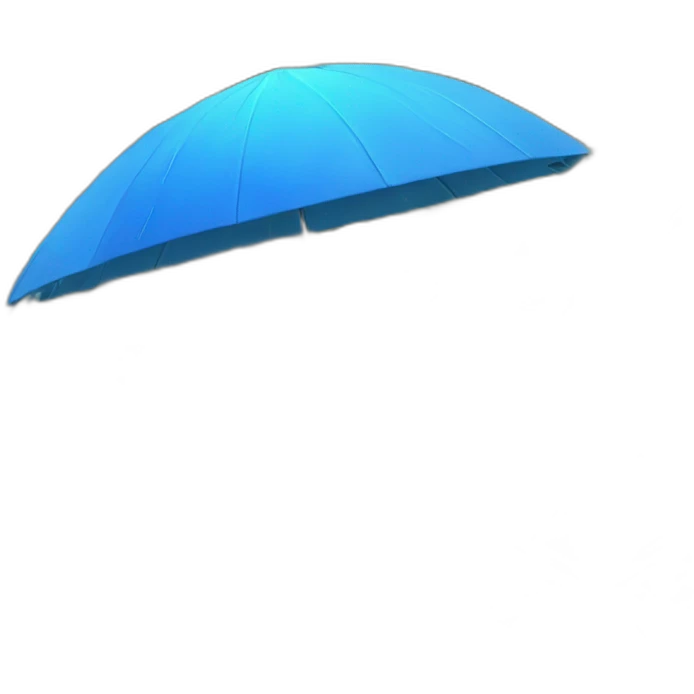 Blue umbrella under banknotes rain emoji