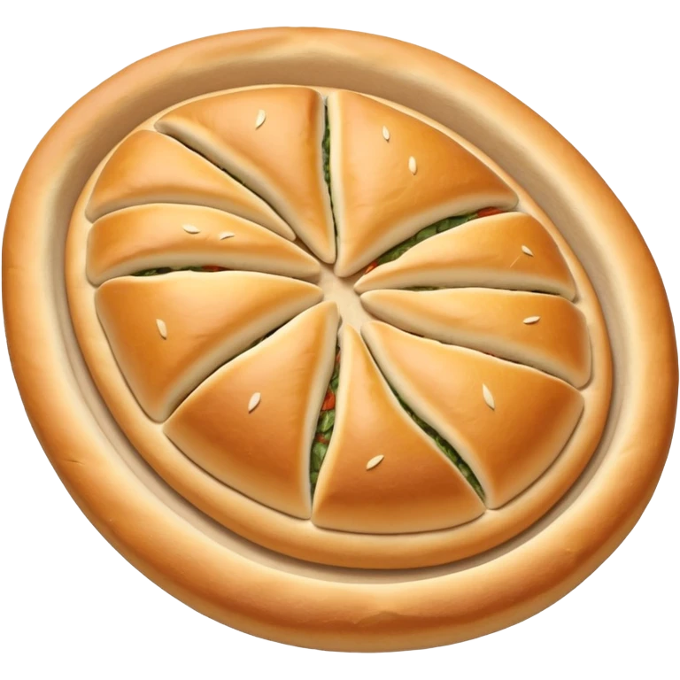 pide bread object icon, oval Turkish pide bread, golden crust, soft baked texture, 3D cartoon, mobile game icon style, centered, clean background, no text, no watermark
 emoji