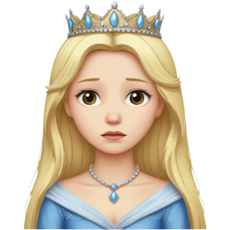 princess choking herself with hands around neck emoji