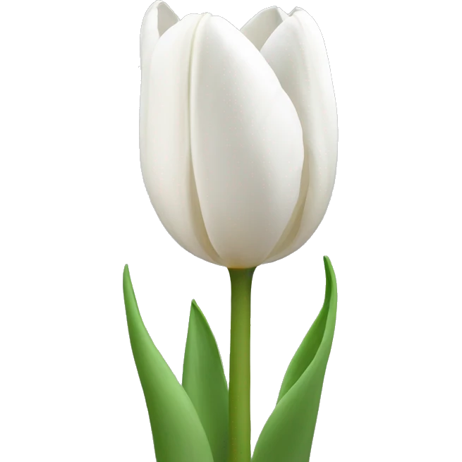 Withe tulip emoji