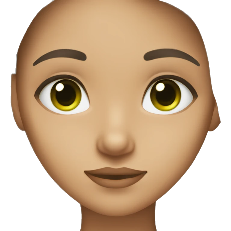 Brunette girl with green eyes slepping emoji