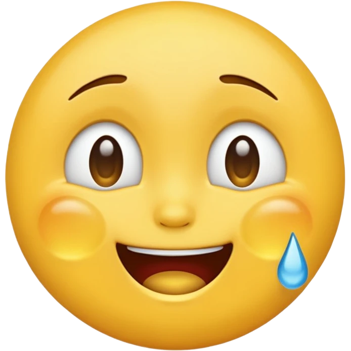 An emoji that is crying and laughing emoji