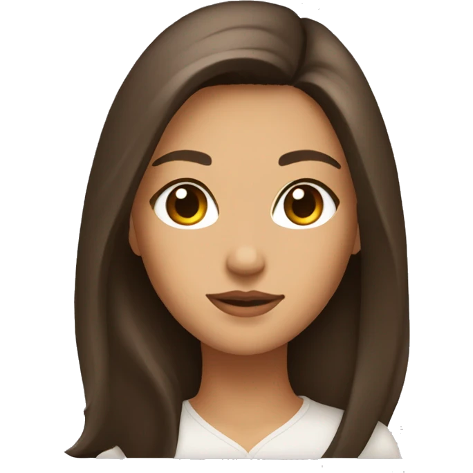 A brunette with a tan and hazel eyes with a fresh blowout  emoji