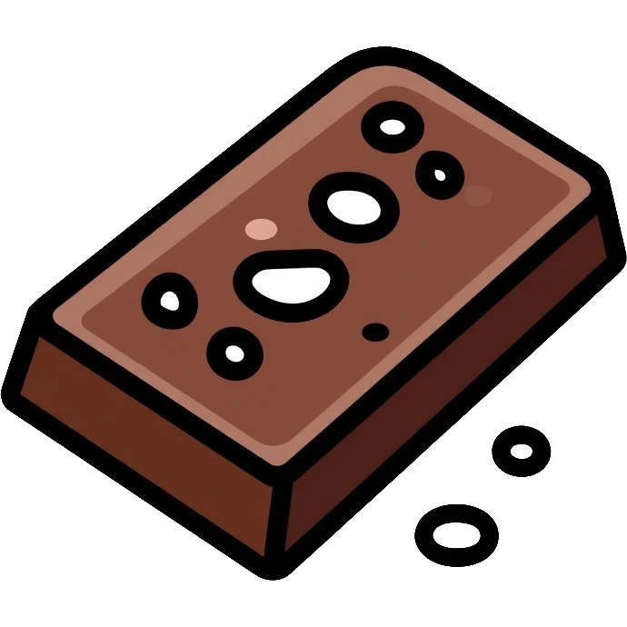 Dark chocolate with sea salt emoji