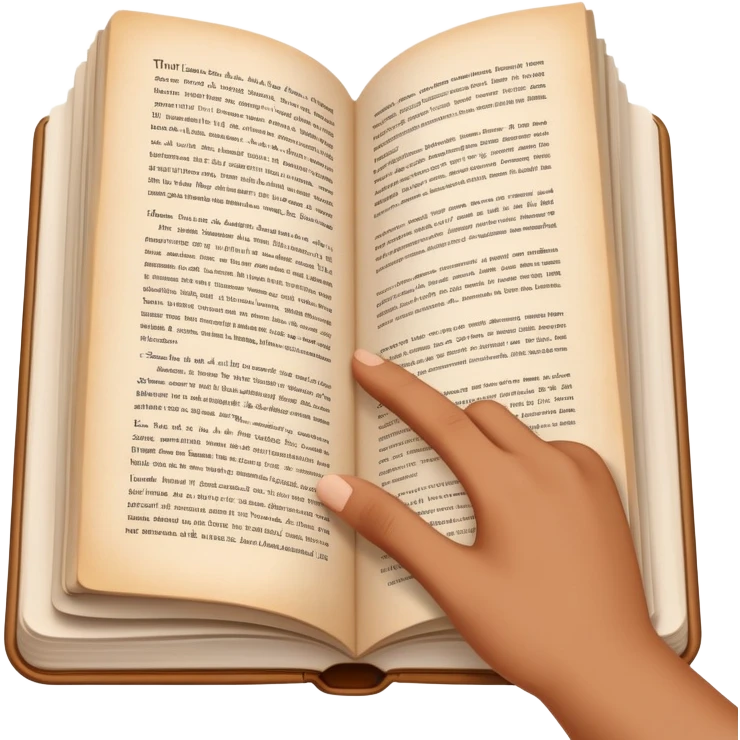 hand holding  one open book emoji
