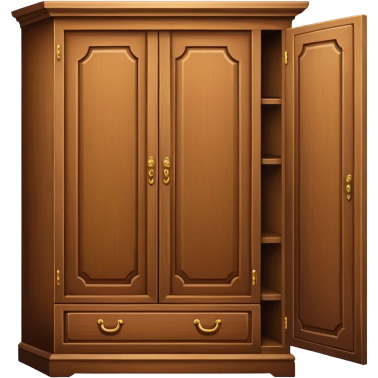a Wardrobe that is brown emoji