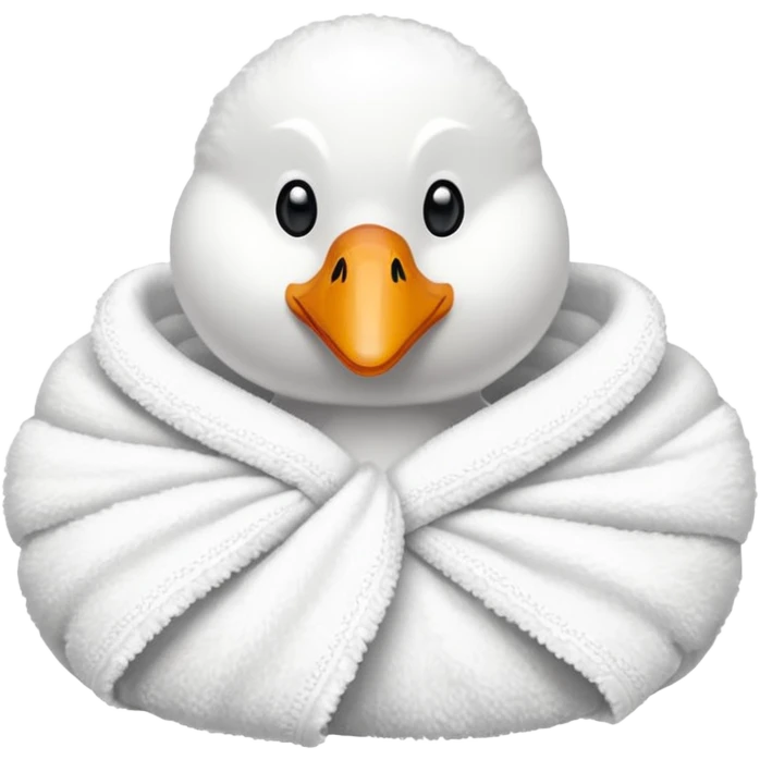 swan made with towel emoji