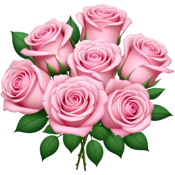 bouquet of pastel pink roses emoji