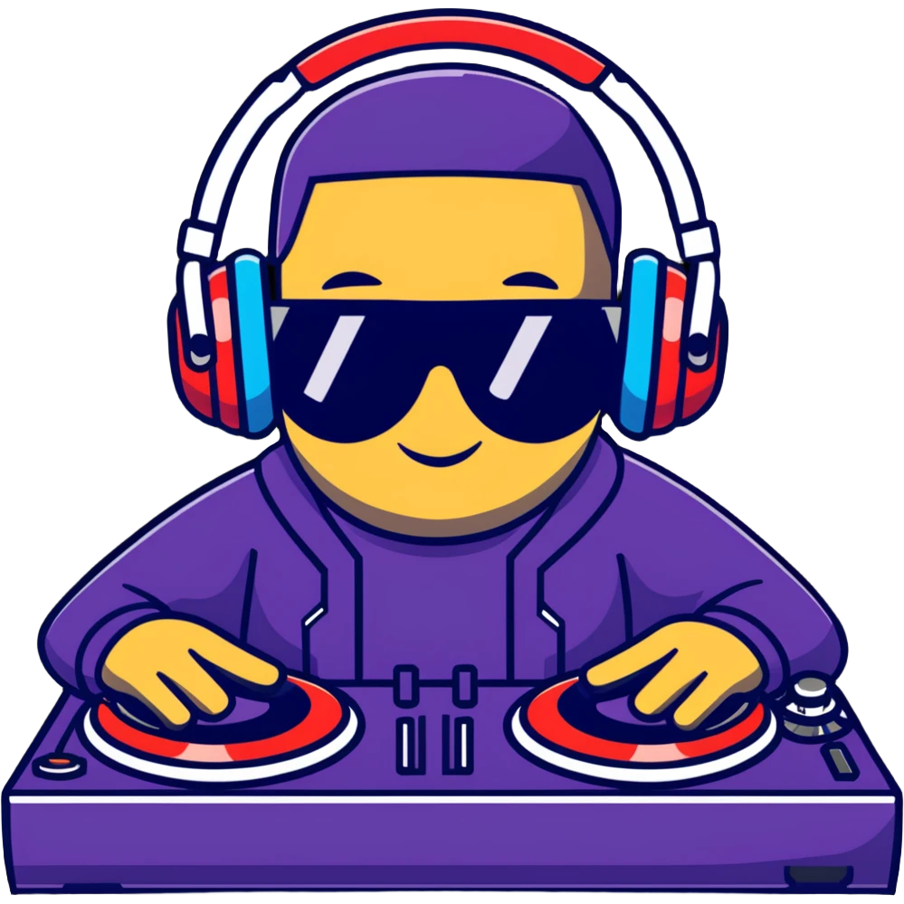 DJ mixing music emoji