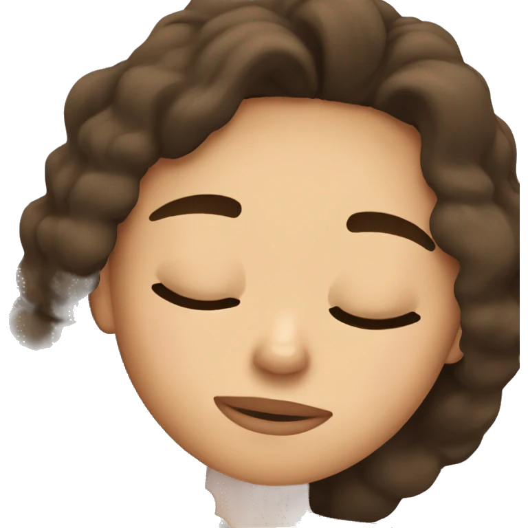 Brunette girl sleeping emoji