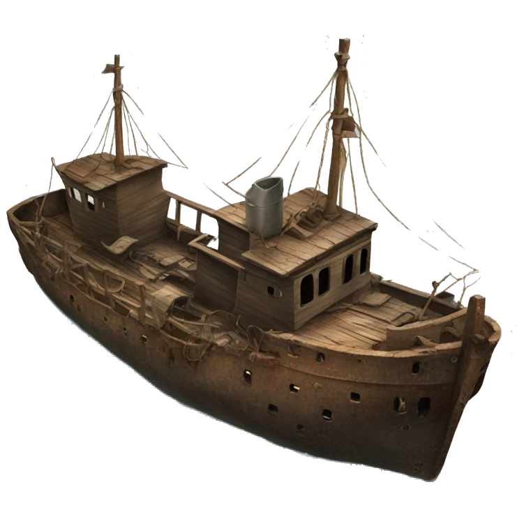 realistic ship wreck emoji