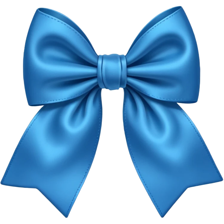 Blue bow emoji