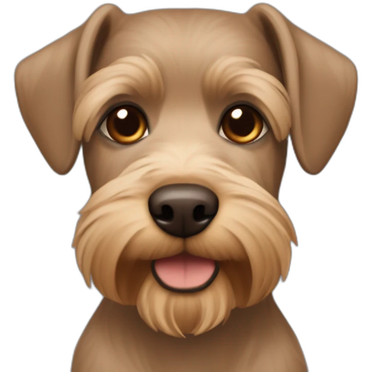 light brown york and light brown Schnauzer dog mix emoji