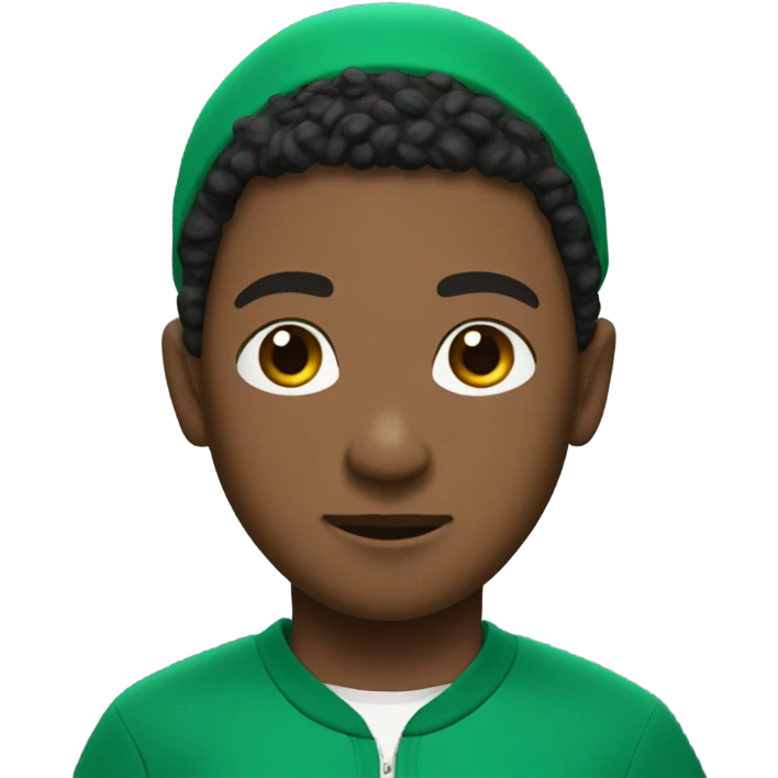 Squid game player in green track suit without hoodie emoji