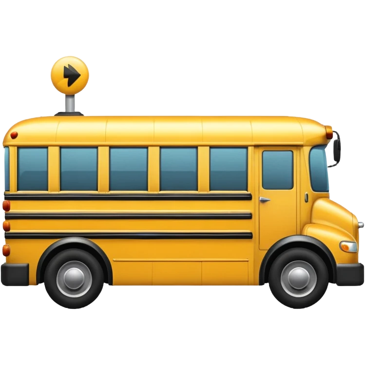yellow school bus from side emoji