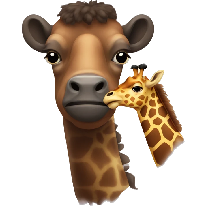A bison x giraffe  emoji