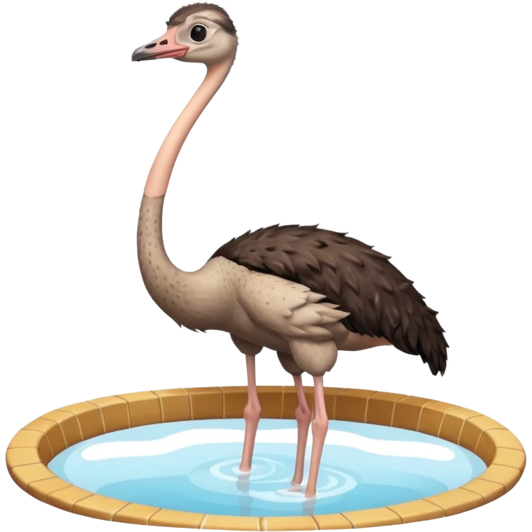 ostrich doing a split on dih? emoji