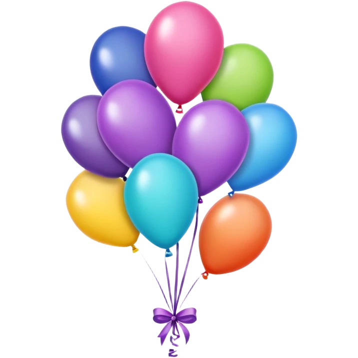 Lily flower design baloons colorful emoji