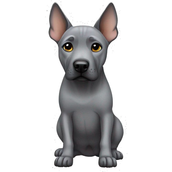Dog gray Thai Ridgeback full body emoji
