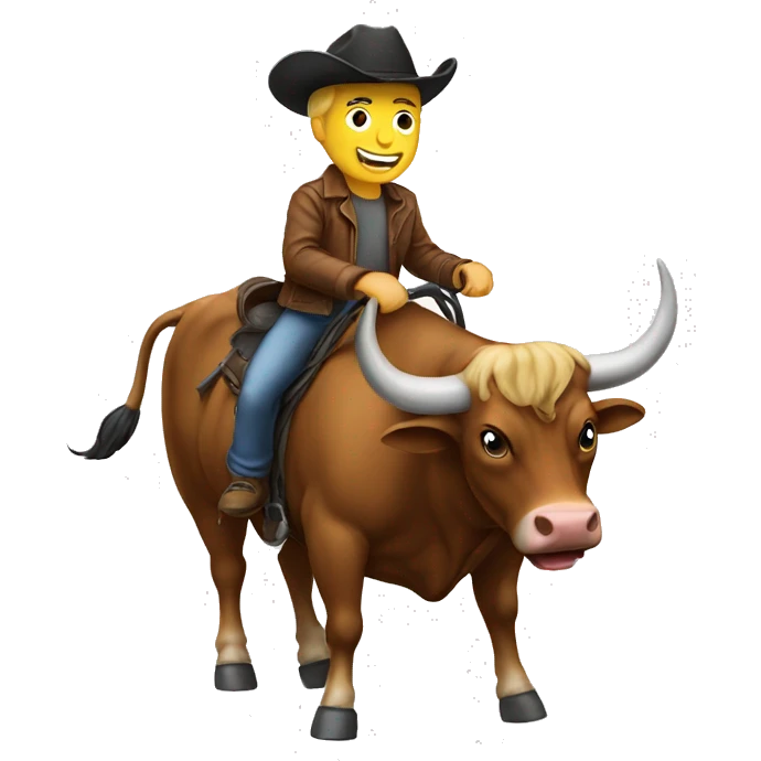 Ride a bull emoji