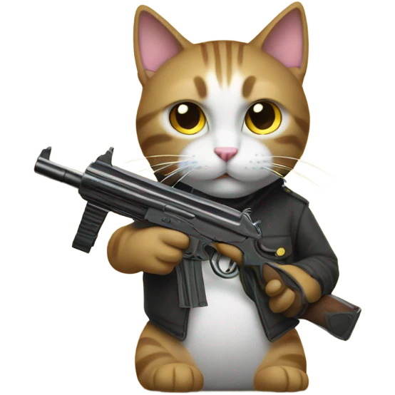 Cat with a gun  emoji