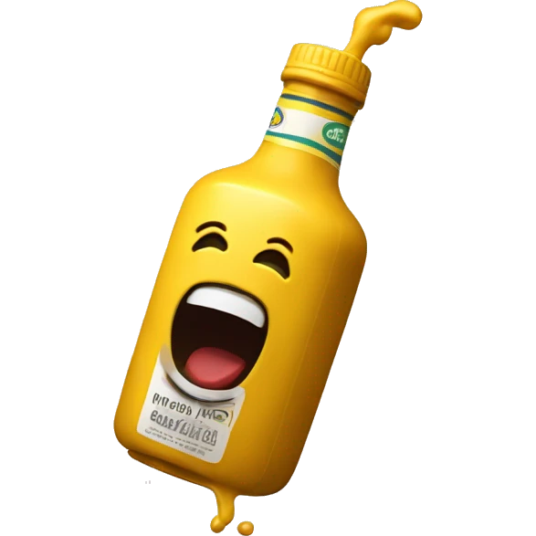 Mustard bottle screaming Mustard emoji