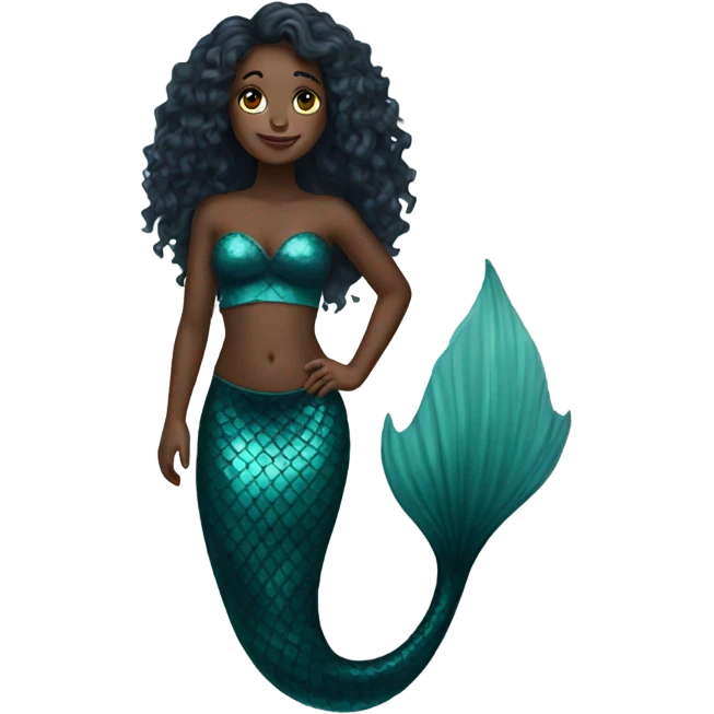 Black mermaid  emoji