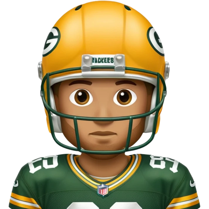 Green bay Packers player wearing 87 emoji