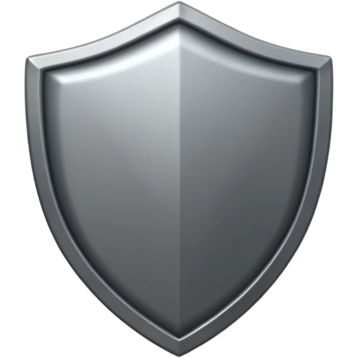 Steel gray shield with bicep flex icon emoji