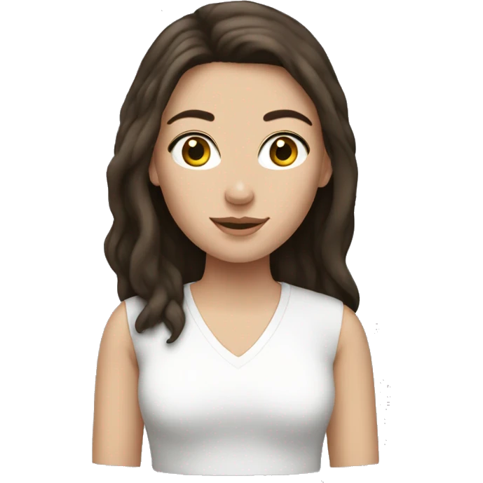 Brunette white girl emoji