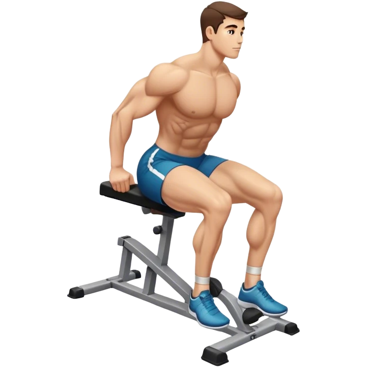 side-view seated calf-raise lower leg exercise emoji