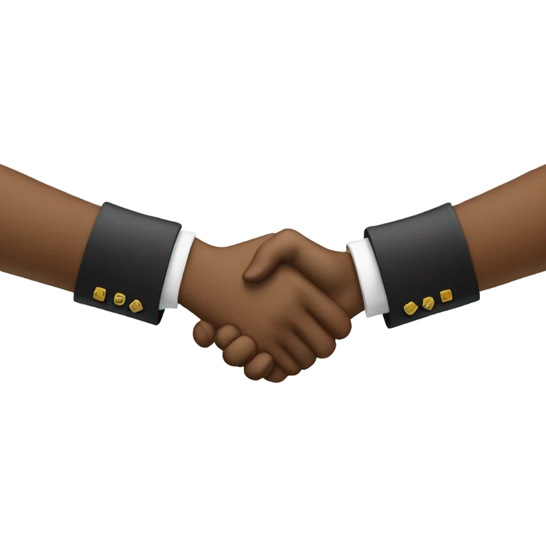 two white hands shake hands emoji