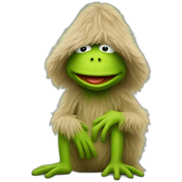 Kermit-sasquatch emoji