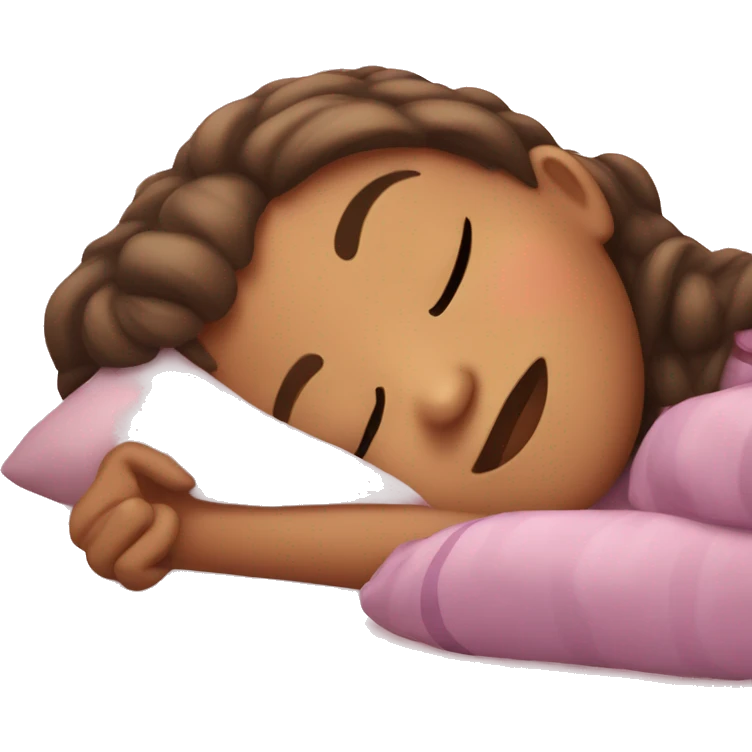 Cute girl sleeping emoji