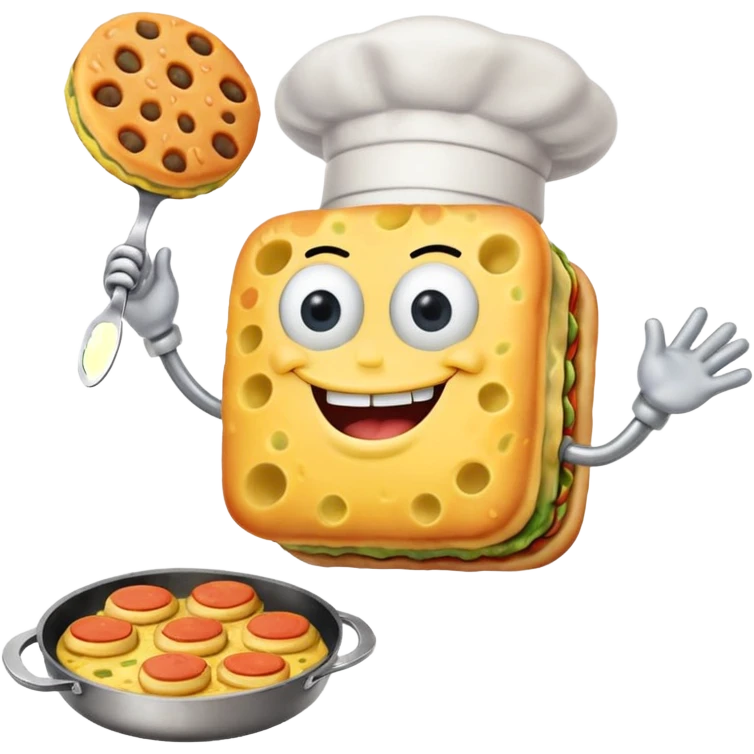 SpongeBob cooking Krabby patties emoji